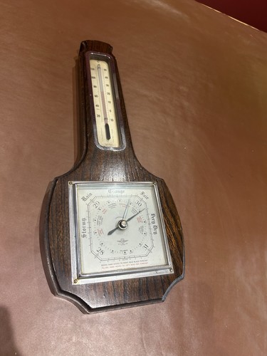 Wooden wall hanging - wooden, barometer