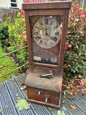 Antique National Time Recorder Blackfrias London SE Clocking In Clock
