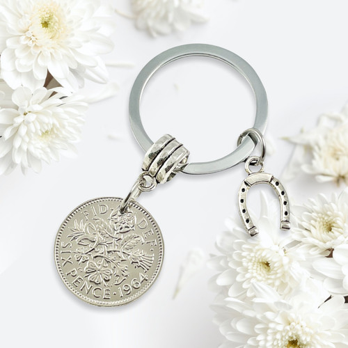 Birthday gift lucky sixpence - birthday,