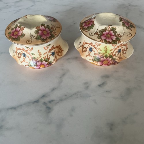 Pair antique 1916 lidded - antique,