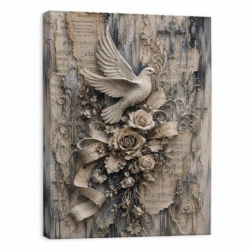 Christian dove canvas - wall, art
