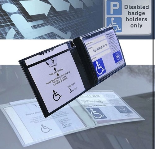 Soft leather disabled badge - soft,