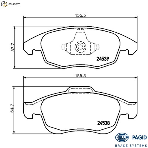 Brake pad set disc - brake,