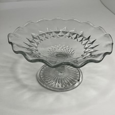 Pressed Glass Fruit Stand Dish