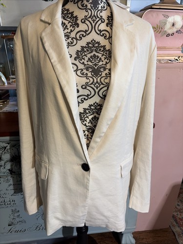 Maeve one button linen blend