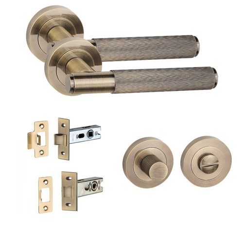 Bathroom door handle set - door,