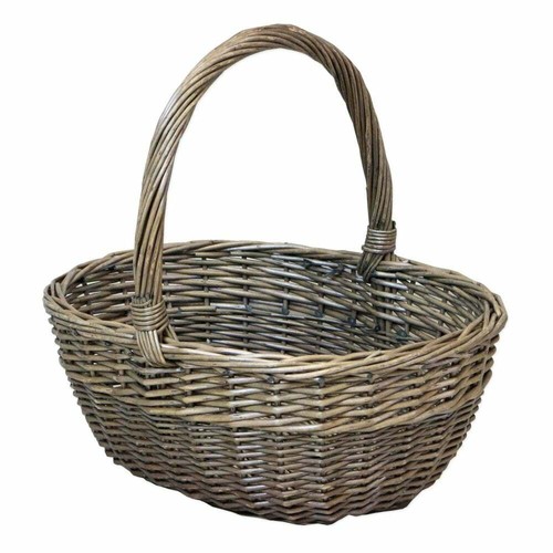 Antique wash wicker shopping - wicker,