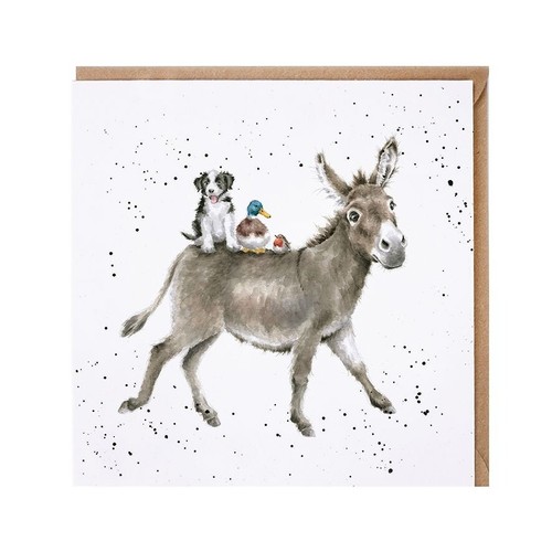 Donkey ride blank birthday - donkey,