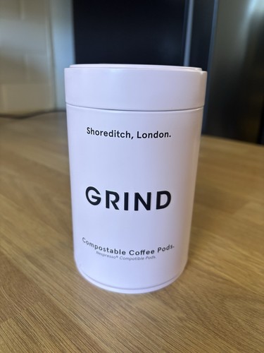 Grind pink coffee tin jar - grind,