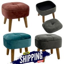 Square Padded Fabric Wooden