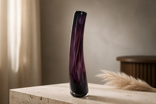 Hand blown twisted glass - hand-blown, vase
