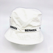 Tropic Trader's Women White Embroidered Bermuda Bucket Sun Beach Hat One Size