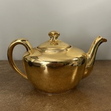 Vintage Royal Worcester Gold Lustre Teapot Shape 5 Size 4, Approx. 2 Pints