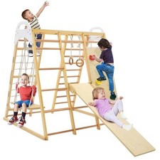 8 in 1 Wooden Climber Playset
