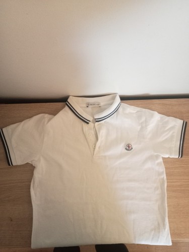 Moncler kids white polo - moncler,