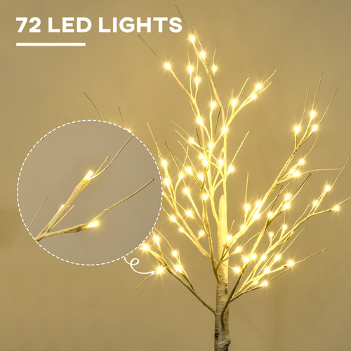 Homcom 4ft artificial white - 4ft,