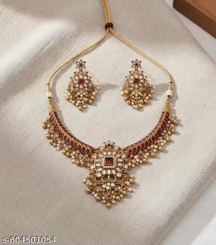 Gold plated jewellery set rani - jewellery, set,rani