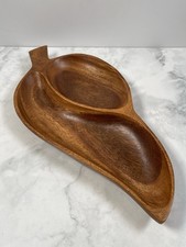 Vintage Wooden Leaf Dish