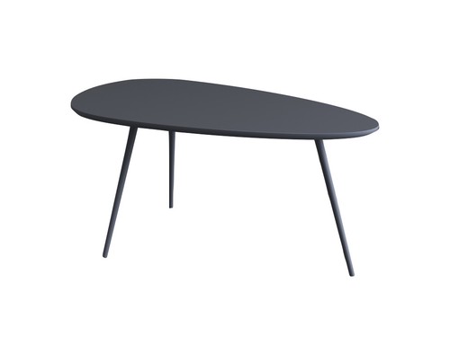 Coffee table oval shape grey - coffee,