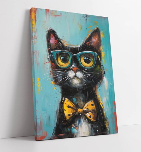 Funny cat with glasses - with,