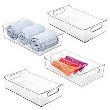 Plastic Storage Trays, mDesign