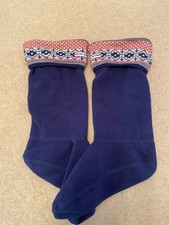 Ladies Hunter Wellie Boot Fleece Socks, Size Large (UK 6-8)