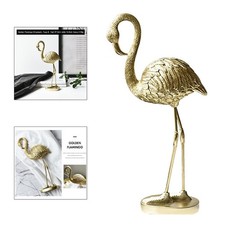 Gold Flamingo Figurine Statue