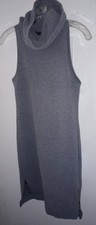 Banana Republic Cowl Neck Ribbed Midi Sleeveless Dress Side Zippers Size XS Nwot