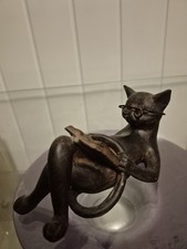 Ceramic Reading Cat Ornament