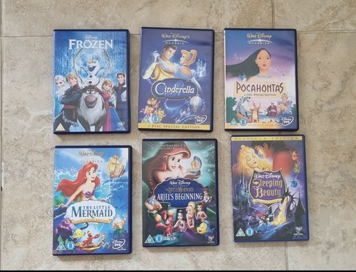 Bundle disney princess dvds - disney,