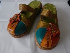 Ladies shoes - coloured patchwork - hippy/festival  size 40/UK 7.