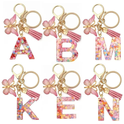 Pink gold resin initial - resin,