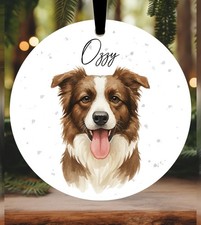 Border Collie Christmas Bauble