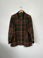 Avoca Collection Coat Size Medium Vintage Ireland Wicklow Red/ Green Check.