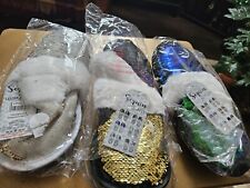 1 pair of Sequin Slippers 27cm Long
