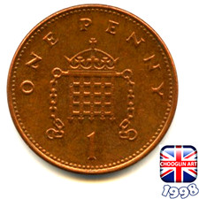 A BRITISH 1998 ELIZABETH II ONE PENNY 1p coin, 27 Years Old!