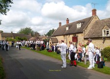 Photo Pub 12x8 (A4) Morris Dancers in Upper Oddington c2012