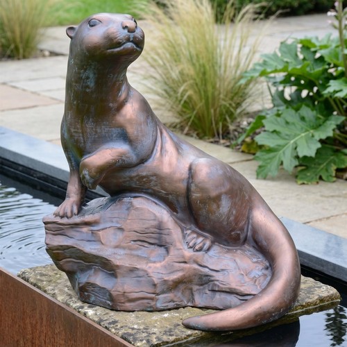 Otter garden sculpture - garden,