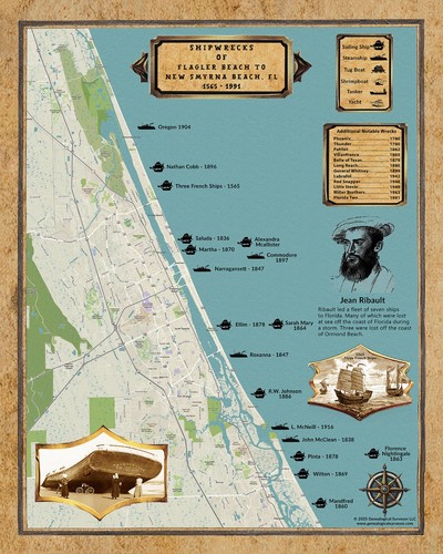 Shipwreck map flagler beach - of,