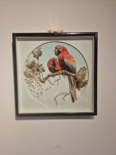 Vintage asian shadow - box, 3d
