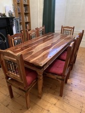 8 Seater Jali Dining Set. Rosewood.