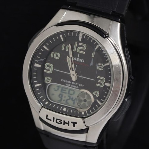 Casio 180w black dial - casio, aq-180w