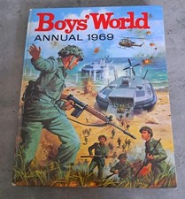 Annual - Vintage Boys World -1969 - Odhams Hardback book - Very Good Condition