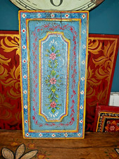 HAND PAINTED INDIAN VINTAGE WOODEN PANEL