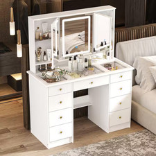 White Makeup Vanity Desk 9
