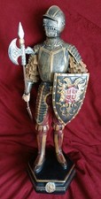 Golden Knight Statue Figurine 20.5”inch Medieval Knight Resin Unboxed Unbranded