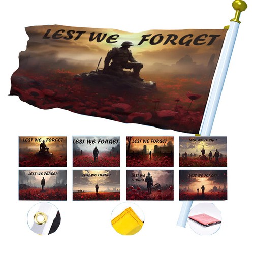 Lest forget flag 3 ft - we,