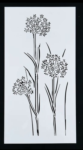 Stencil wild flower - flower,