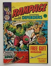 Rampage Magazine #1 RARE UK. Hulk & Defenders (Marvel UK 1977) VG/FN condition.