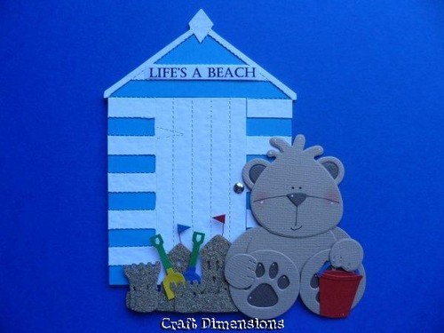 Summer beach hut die - hut, cuts